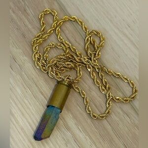 Bullet casing necklace - vintage chain